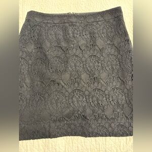 J. Crew black Lace Pencil Skirt